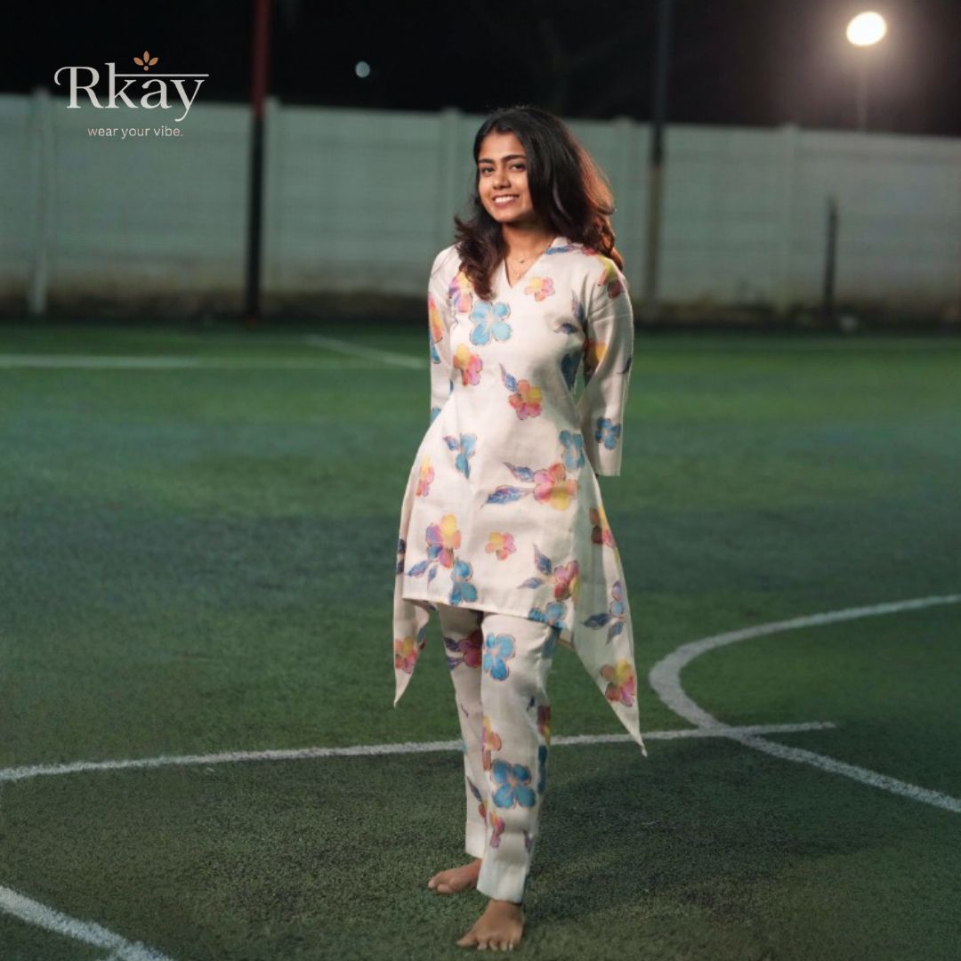 Silver Bloom Co-ord Set