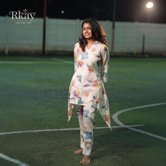 Silver Bloom Co-ord Set
